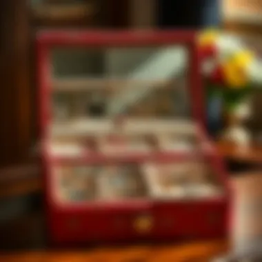 Colorful fabric jewelry organizer with various compartments