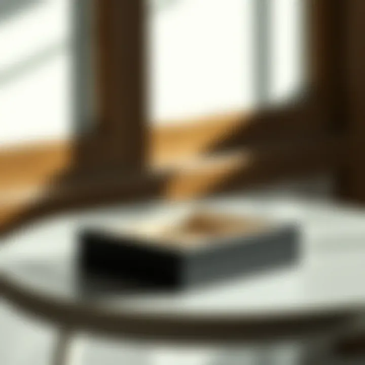 Modern geometric jewelry box with a minimalist design