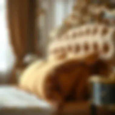 Luxurious Materials of Kingstown Bedroom Set Close-up of luxurious fabric and materials used in the Kingstown Bedroom Set