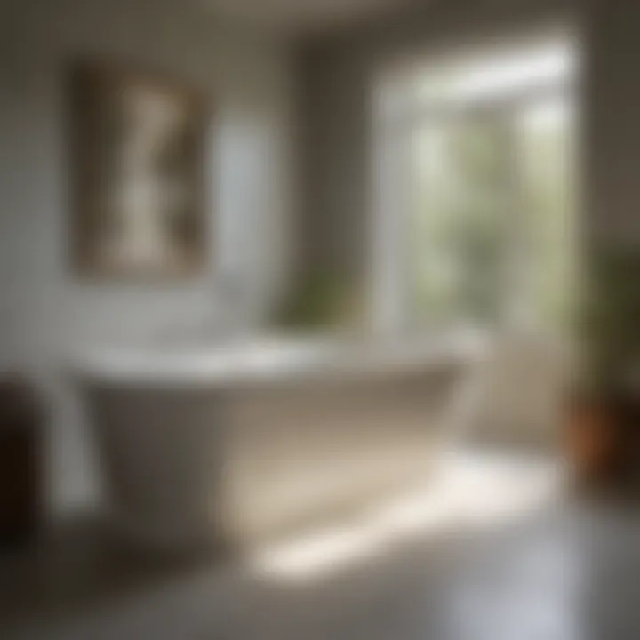 Kohler Memoirs Bathtub in a serene bathroom environment with decorative features