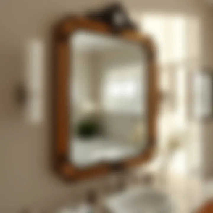 Elegant Kraftmaid bathroom mirror reflecting modern decor