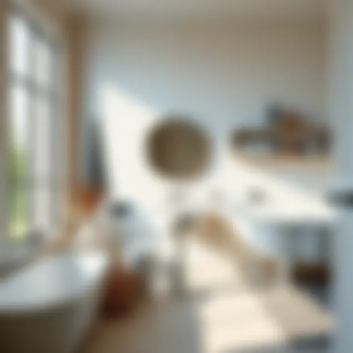 Minimalist bathroom with clever storage solutions