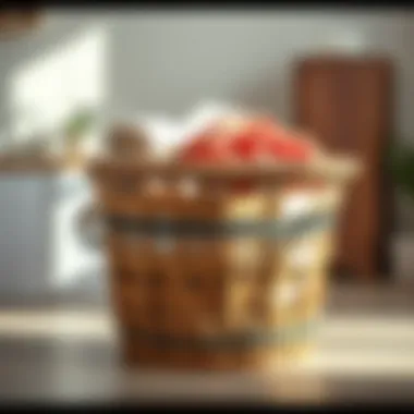 Creative DIY laundry basket made from repurposed materials