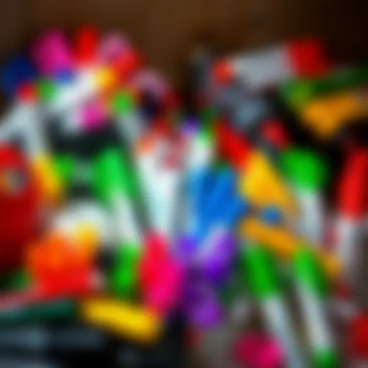 Diverse Selection of Laundry Markers Variety of laundry markers showcasing colors and types