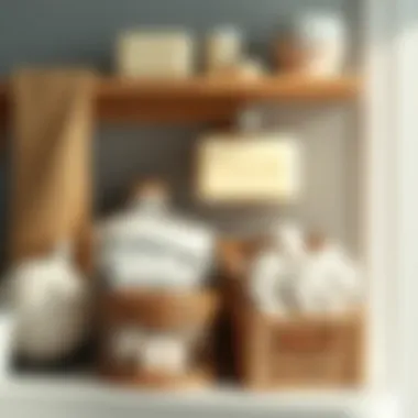 Organized storage space for laundry soap bars