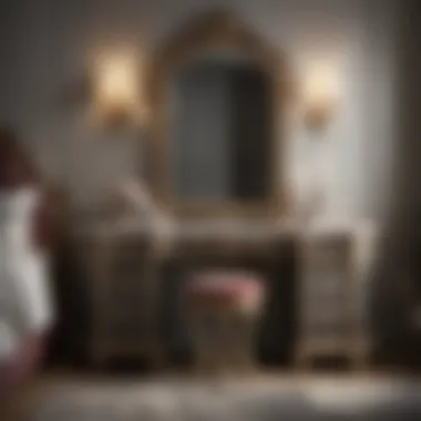 Sophisticated Design of a Luxury Bedroom Vanity Elegant luxury bedroom vanity with intricate details