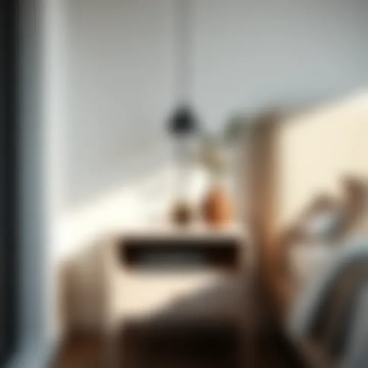 Minimalistic Nightstand Design with Clean Lines Minimalistic nightstand showcasing clean lines and simplicity