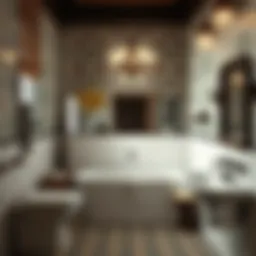A beautifully renovated bathroom showcasing old tiles harmonizing with modern decor