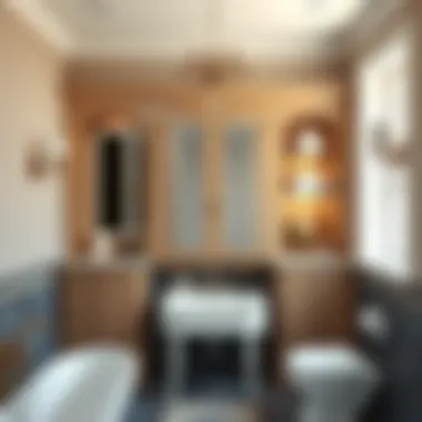 Elegant cabinets enhancing bathroom organization