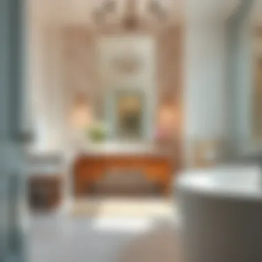 Modern bathroom featuring a chic vanity chair