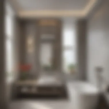 Elegant Modern Guest Bathroom Elegant modern guest bathroom featuring minimalist design and natural light