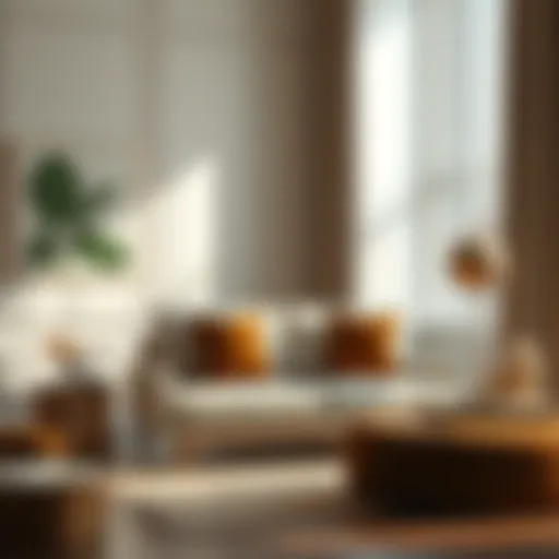 Elegant modern loveseat in a serene bedroom setting