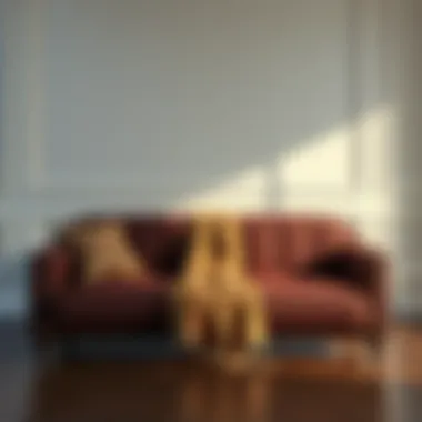 Contemporary loveseat showcasing diverse material options