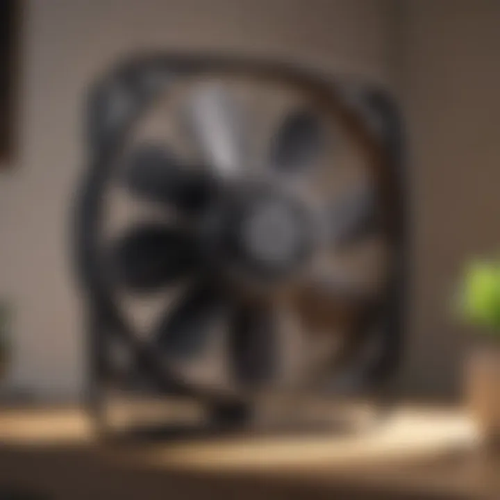 Energy-efficient cooling fan showcasing eco-friendly features