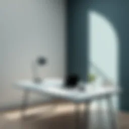 Sleek minimalist desk design for small workspaces