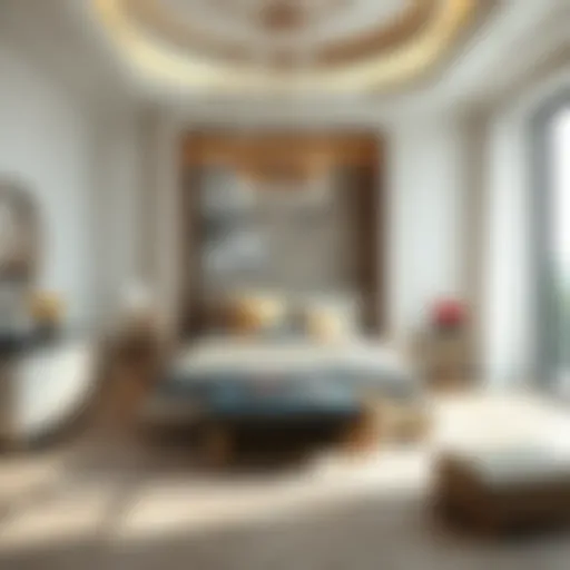 Elegant bedroom layout maximizing space