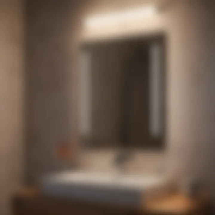 Cozy ambiance created by soft lighting in a bathroom