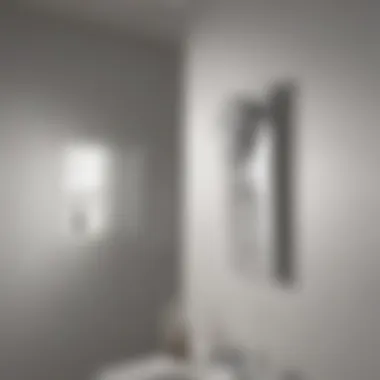Sleek design of a bathroom fan with built-in light Elegant low-noise bathroom fan with integrated lighting