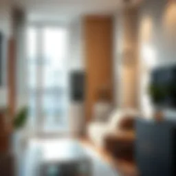 Compact tankless water heater installed in an apartment