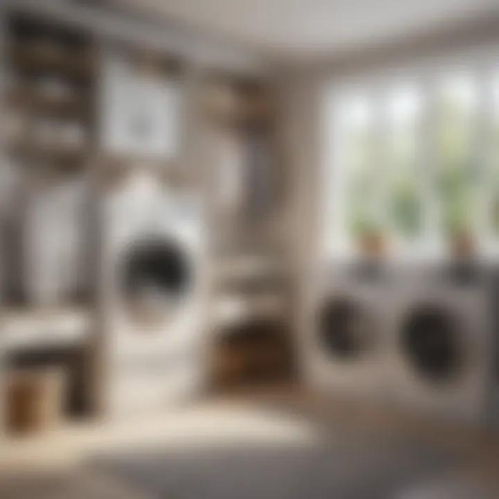 Organizational strategies in a well-designed laundry room.