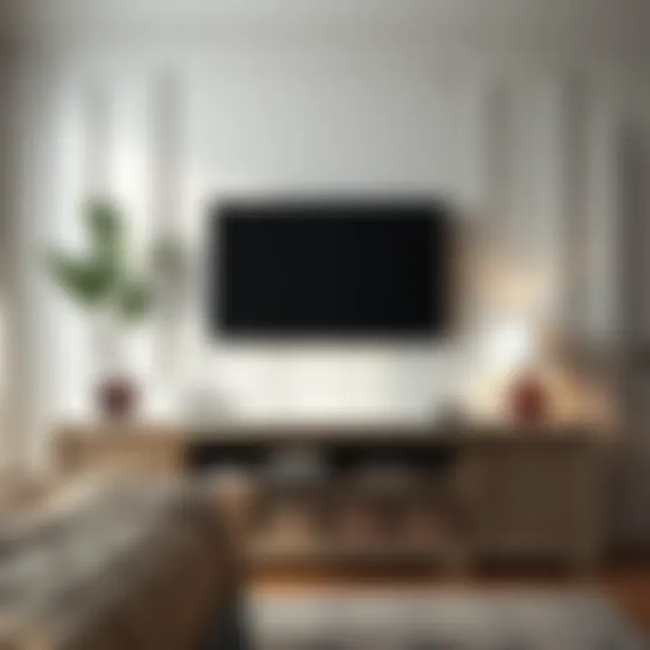 Chic TV Stand with Storage Chic TV stand with creative storage solutions