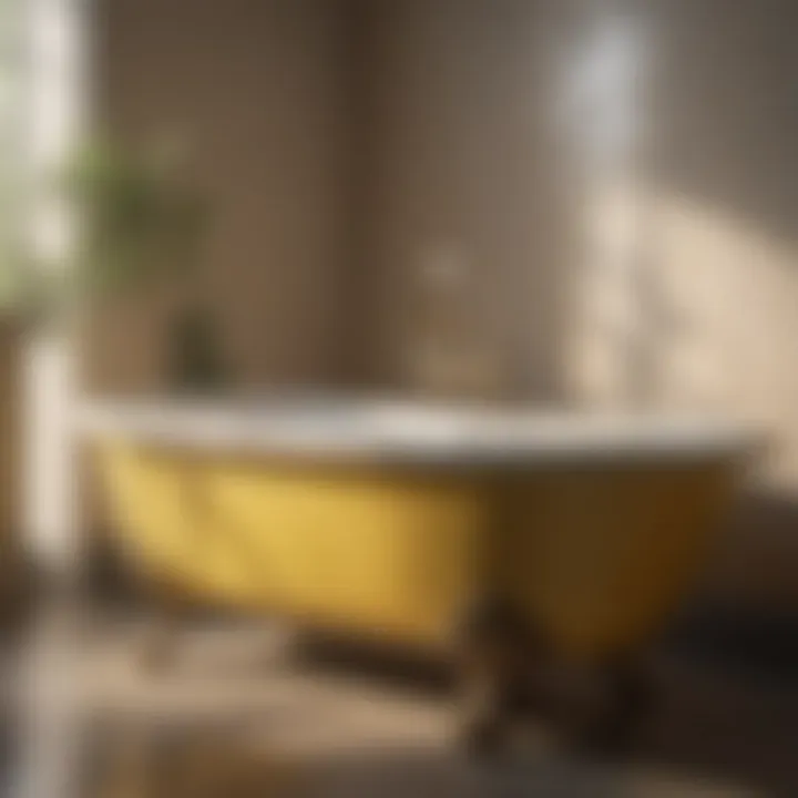 A beautifully painted bathtub showcasing the final result