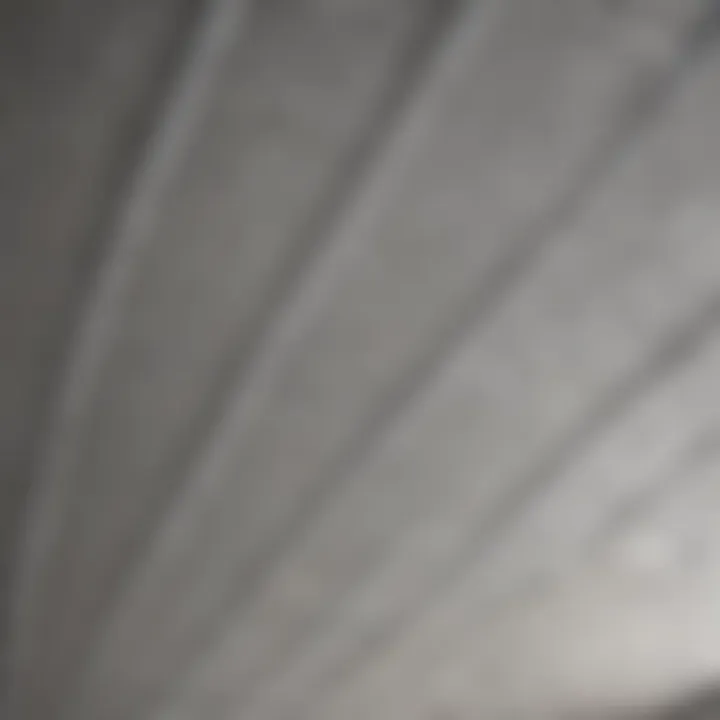 Close-up of peel and stick ceiling tiles highlighting texture and pattern