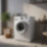 Compact portable washing machine in a modern home setting