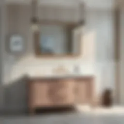 Elegant bathroom vanity with modern fixtures