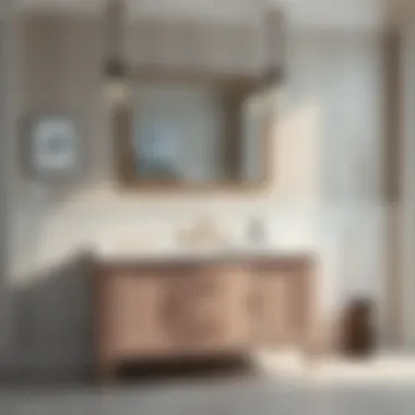 Elegant bathroom vanity with modern fixtures