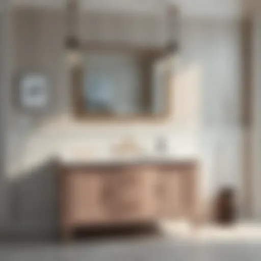 Elegant bathroom vanity with modern fixtures