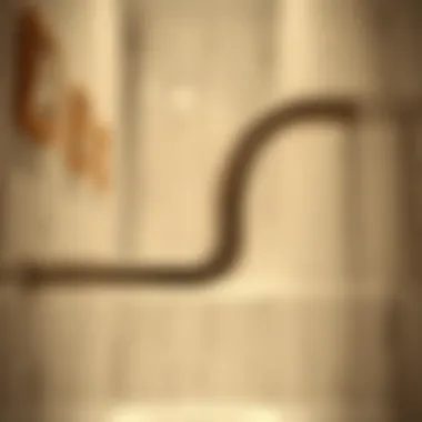 Close-up of a safety bar installation in a bathroom