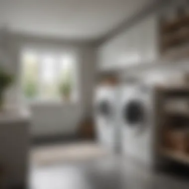 Stylish laundry room with modern appliances