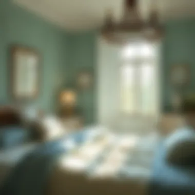 Natural light illuminating a beautifully painted bedroom