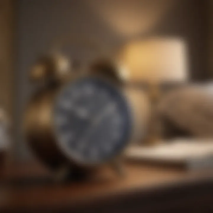 Elegant bedside alarm clock with ambient lighting