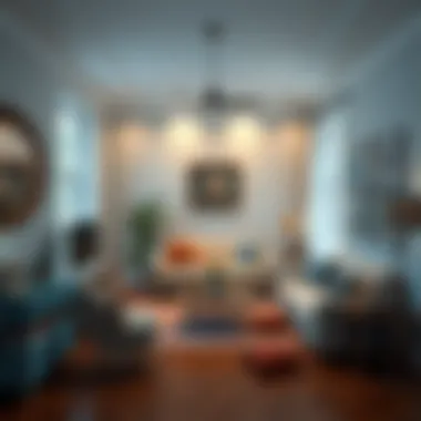 Compact furniture arrangement in a small room