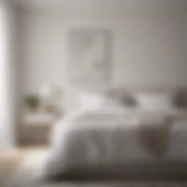 Cozy all-white bedroom showcasing diverse textures