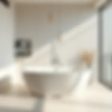 Modern Freestanding Bathtub Design Modern freestanding bathtub in a minimalist bathroom setting