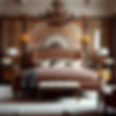 Stylish bedroom layout emphasizing velvet's versatility in design