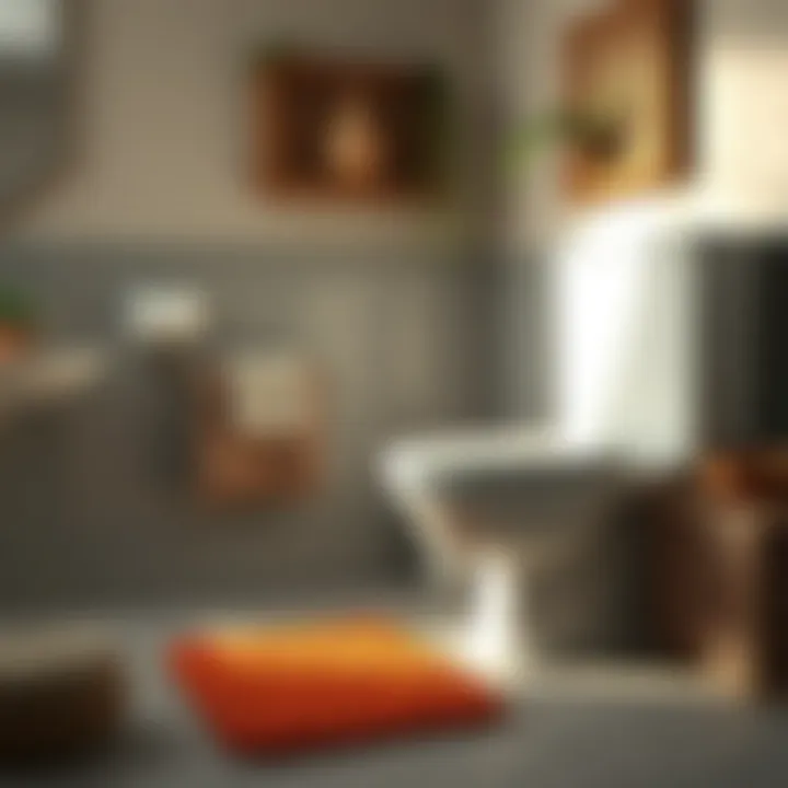 Variety of materials used in toilet bath mats