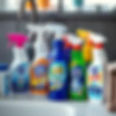 An array of foam cleaners with vibrant packaging