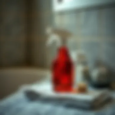 A cleaning routine featuring a spray bottle and cloth