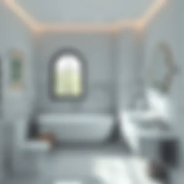 A visually appealing bathroom featuring pristine surfaces