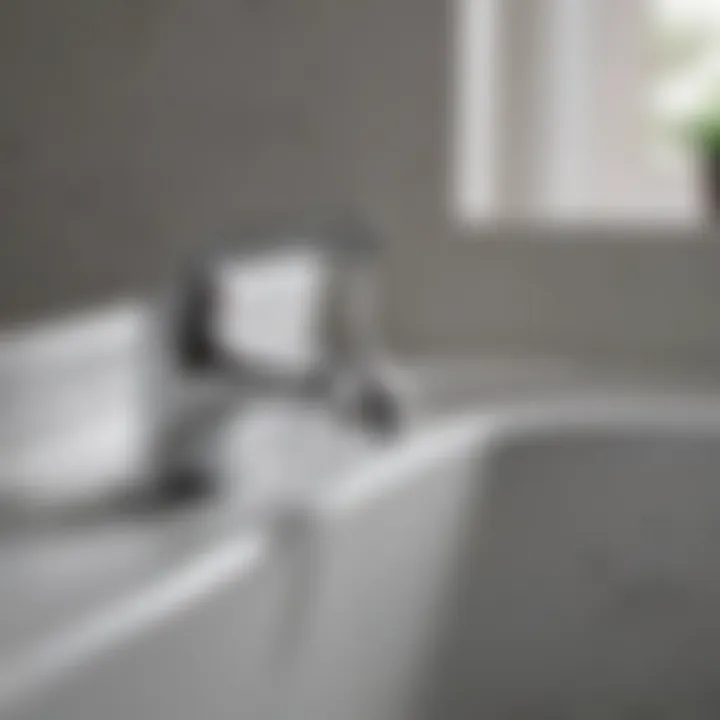 Close-up of a high-efficiency bathtub faucet showcasing design and functionality