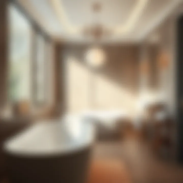 Elegant wet bath with modern fixtures and a serene ambiance