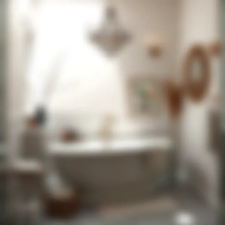 Personalized wet bath featuring unique decor and accessories