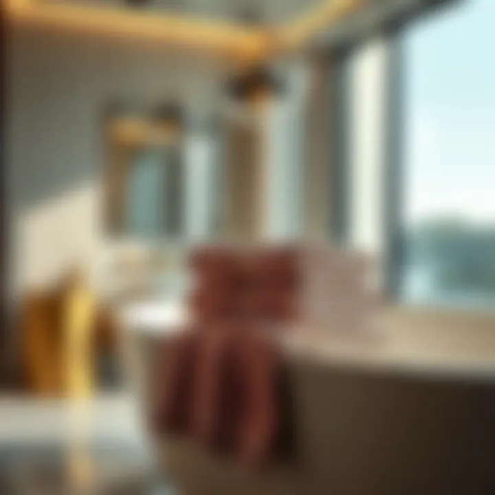 Luxurious Guest Towels in a Modern Bathroom Luxurious guest towels in a modern bathroom setting