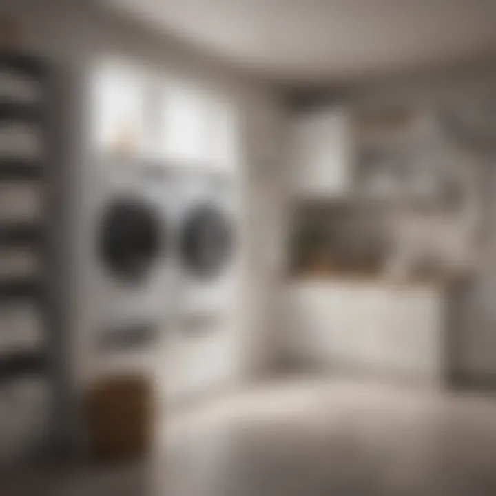 Elegant laundry room with stylish storage solutions