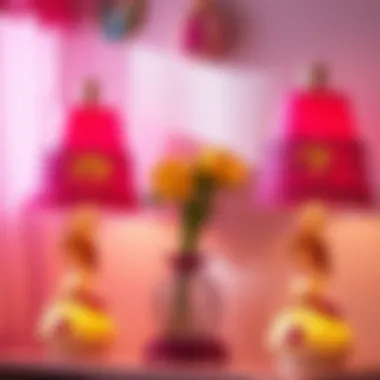 Playful Disney Princess-themed lamps adding character to the room