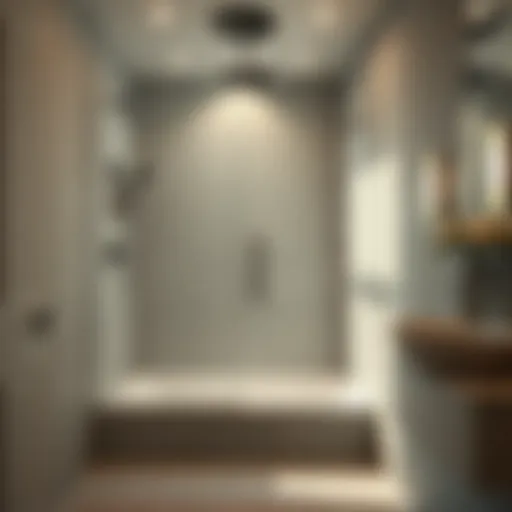 Elegant walk-in shower design with modern fixtures